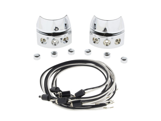 Left & Right Handlebar Switch Assembly - Chrome