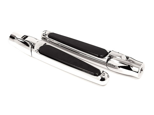Folding Rear Footpegs with Rubber - Chrome.