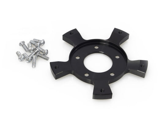 Rotor Adaptor. Adapts OEM Five Spoke Mount Rotors on to Hub Mount Rotor Wheels - Black. Fits Most Touring 2014-2023