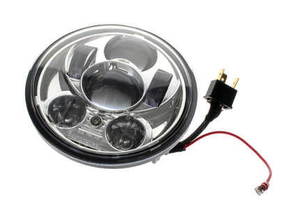 5-3/4in. LED HeadLight Insert with Parker - Chrome. Fits Most H-D with 5-3/4in. Headlight. Will not fit M8 Softail models.