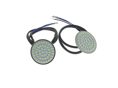 LED DRL Front Turn Signal Inserts. Amber Turn, White Run. Fits Road Glide 2015up.