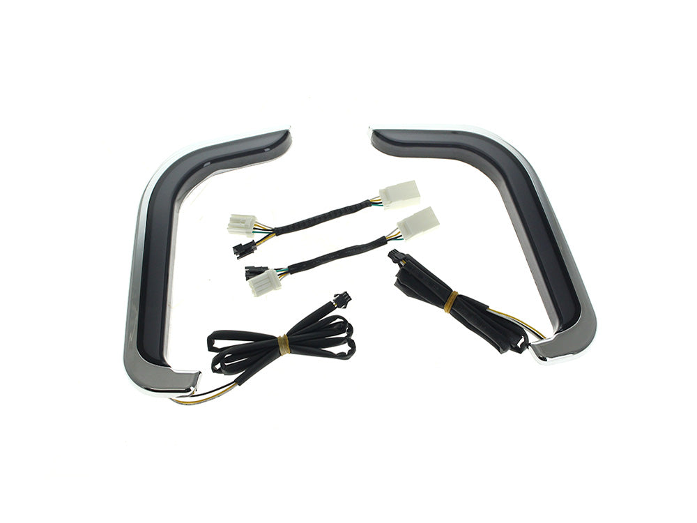 FusionFX Lower Fairing LED Lights - Chrome. Fits Touring 1998-2013 with Lower Fairing