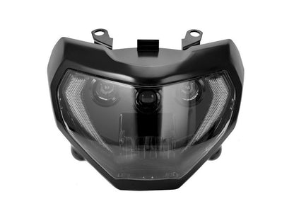 LED Headlight Insert - Black. Fits Yamaha FZ07 2014-2017 & MT07 2018up.