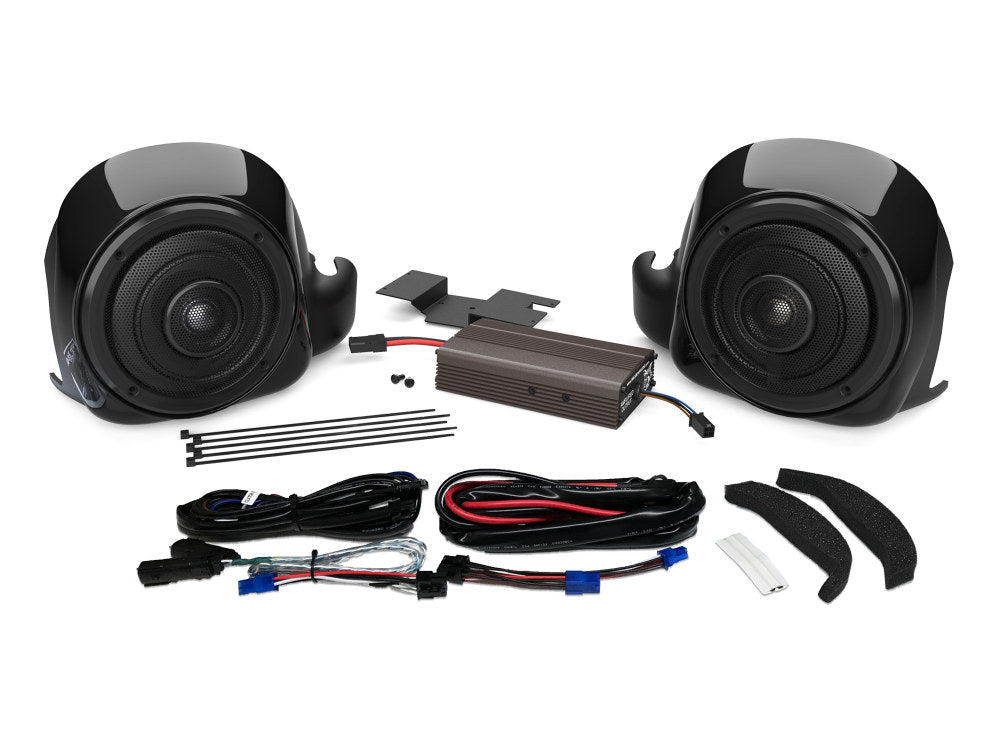 Wild Boar, 300 Watt Amp x 2 Speaker Lower Fairing Kit. Fits Limited Ultra Classic & Tri Glide Ultra 2014-2023 with Fairing Lowers