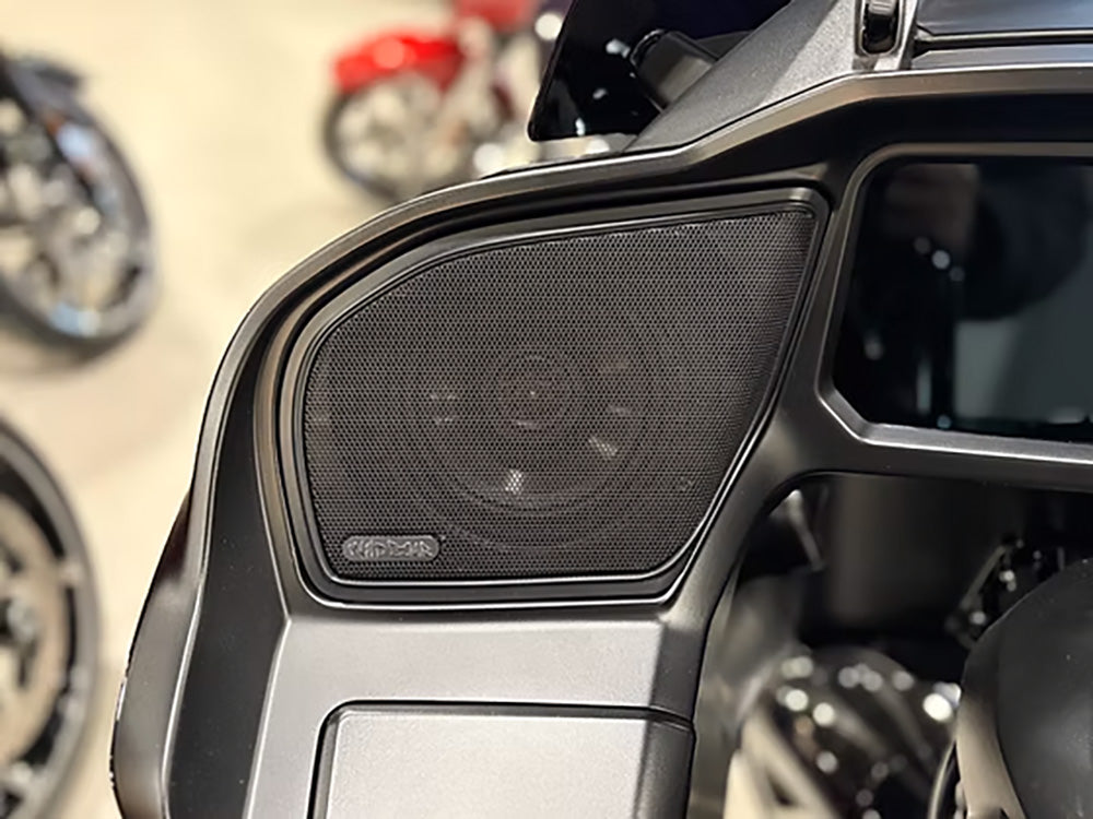 Upgraded Metal Mesh Speaker Grills - Black. Fits Road Glide 2024up