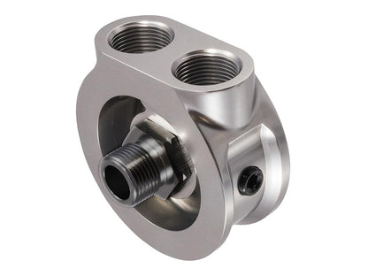 Oil Cooler Adaptor with By-pass. Fits Evolution Big Twin 1984-1999, Sportster 1986-2021 & Buell