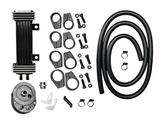 6-Row Vertical Deluxe Oil Cooler Kit. Fits Most Big Twin 1984-2017
