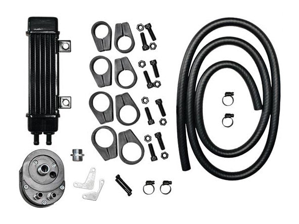 6-Row Vertical Slimline Oil Cooler Kit. Fits Most Big Twin 1984-2017