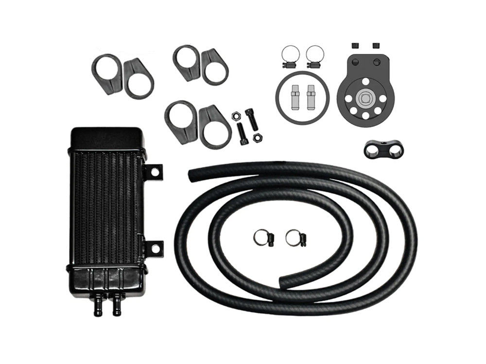 10-Row Vertical Wideline Oil Cooler Kit. Fits Softail 2018up