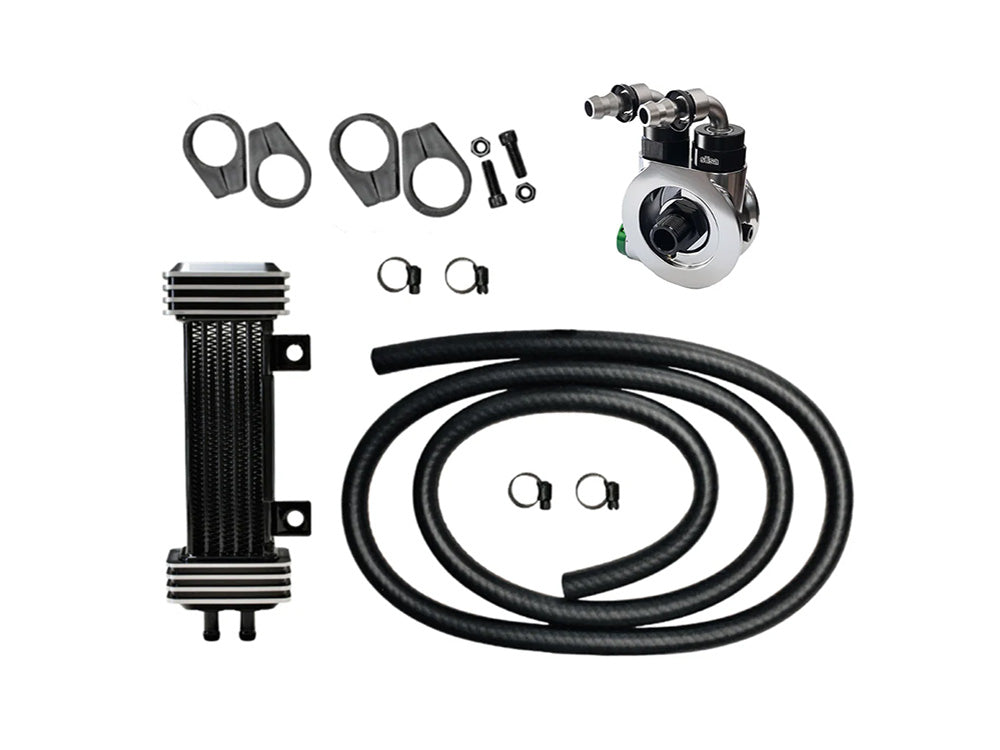6-Row Vertical Deluxe Oil Cooler Kit. Fits Sportster 1986-2021
