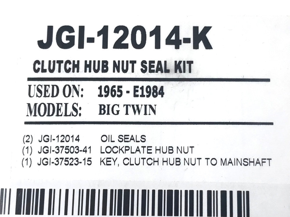 Clutch Hub Nut Seal Kit. Fits Big Twin 1936-Early 1984.