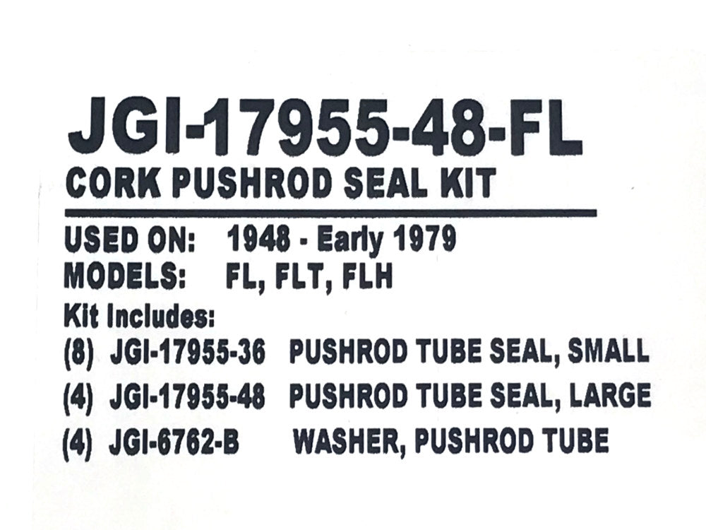 Cork Push Rod Cover Seal Kit. Fits Big Twin 1948-Early 1979.
