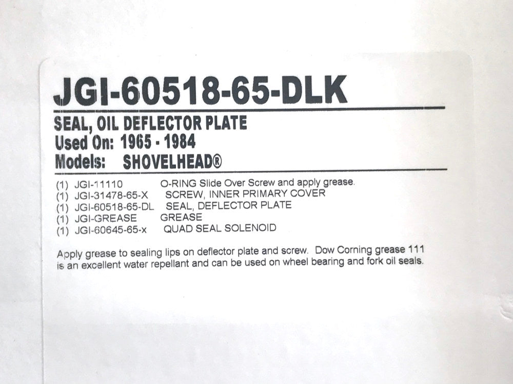 Starter Housing Gasket & Seal Kit with Pivot Screw. Fits 4Spd Big Twin 1965-1985 with OEM Chain Primary & Final Drive.
