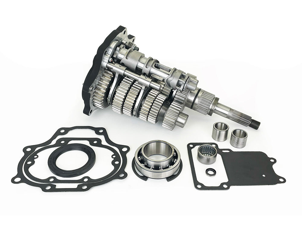 Fat 6Spd Super Gear Transmission Cassette - Black Trapdoor. Fits Softail 2007-2017, Dyna 2006-2017 & Touring 2007-2016