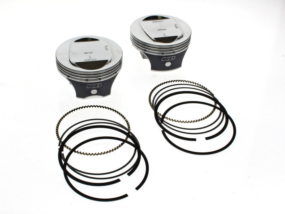 Std Dome Top Pistons with 10.0:1 Compression Ratio. Fits CVO Twin Cam 2007-2017 with 110ci Engine & 'S' Models with 110ci Engines.