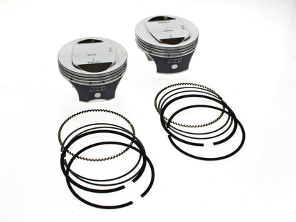 Std Dome Top Pistons with 10.0:1 Compression Ratio. Fits CVO Twin Cam 2007-2017 with 110ci Engine & 'S' Models with 110ci Engines.