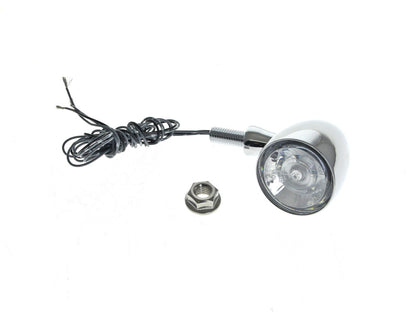 Bullet 1000 PL LED Turn Signal - Amber Turn - White Running Light - Chrome.