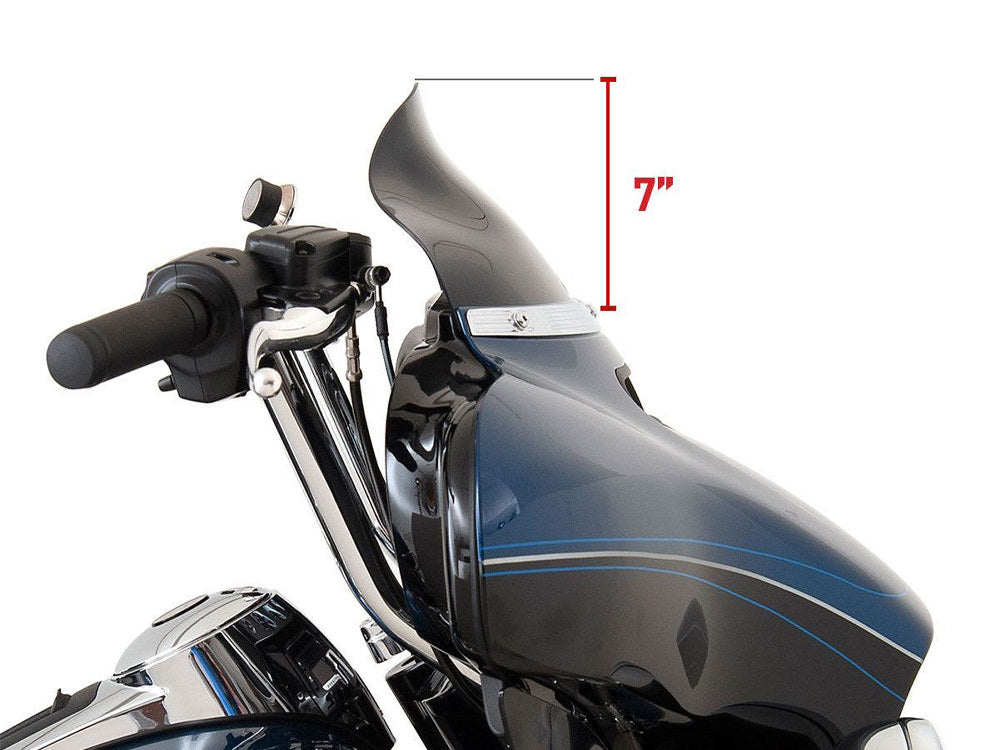6.5in. Flare Windshield - Black. Fits Electra Glide, Tri Glide & Street Glide 2014-2023