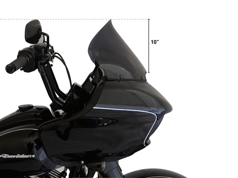 12in. Pro-Touring Flare Windshield - Dark Smoke Tint. Fits Road Glide 2015-2023