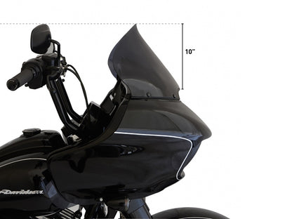 12in. Pro-Touring Flare Windshield - Dark Smoke Tint. Fits Road Glide 2015-2023