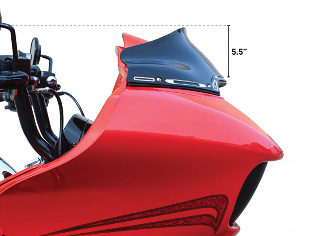 6in. Sports Flare Windshield - Black. Fits Road Glide 2015-2023