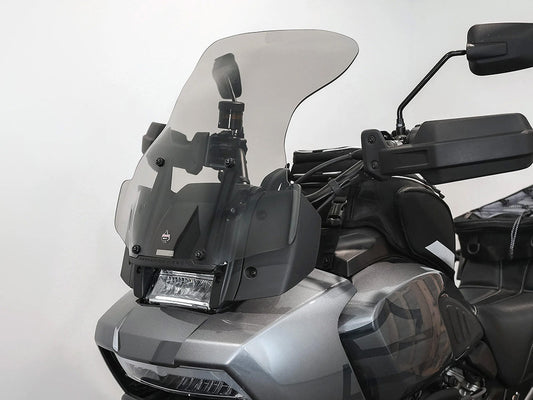15.5in. Flare Windshield - Tinted. Fits Pan America 2021up.