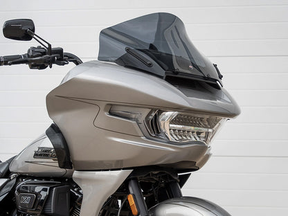 12in. Pro-Touring Flare Windshield - Dark Smoke. Fits CVO Road Glide 2023up & Road Glide 2024up