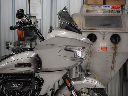 12in. Pro-Touring Flare Windshield - Dark Smoke. Fits CVO Road Glide 2023up & Road Glide 2024up