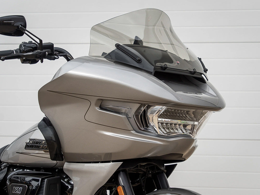 12in. Pro-Touring Flare Windshield - Tinted. Fits CVO Road Glide 2023up & Road Glide 2024up