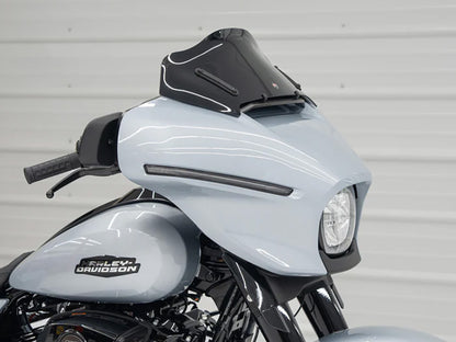8in. Flare Windshield - Black. Fits CVO Street Glide 2023up & Street Glide 2024up