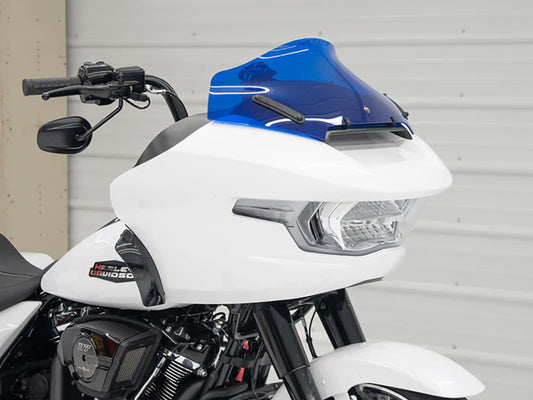 10in. Sports Flare Kolor Windshield - Blue. Fits CVO Road Glide 2023up & Road Glide 2024up