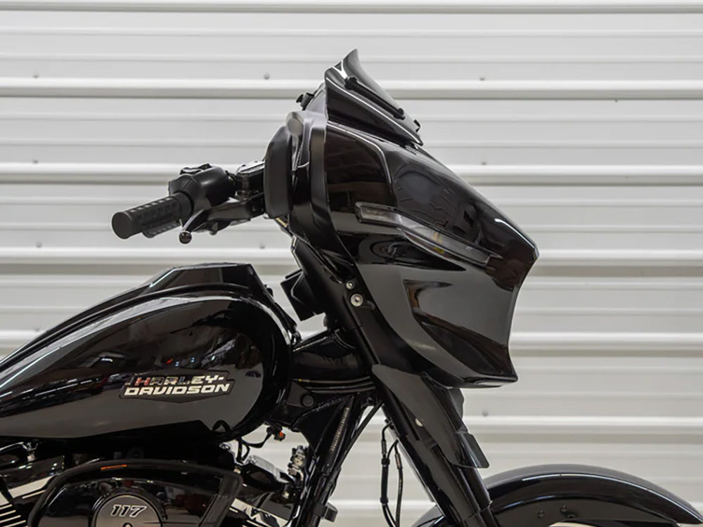 6.5in. Flare Windshield - Black. Fits CVO Street Glide 2023up & Street Glide 2024up