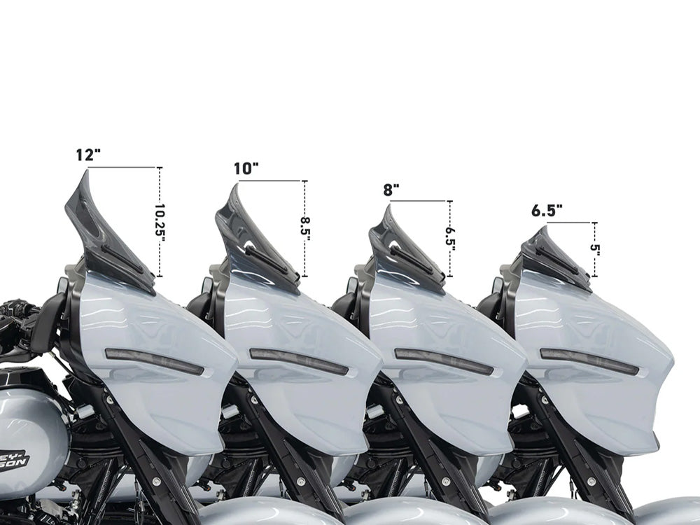 6.5in. Flare Windshield - Black. Fits CVO Street Glide 2023up & Street Glide 2024up