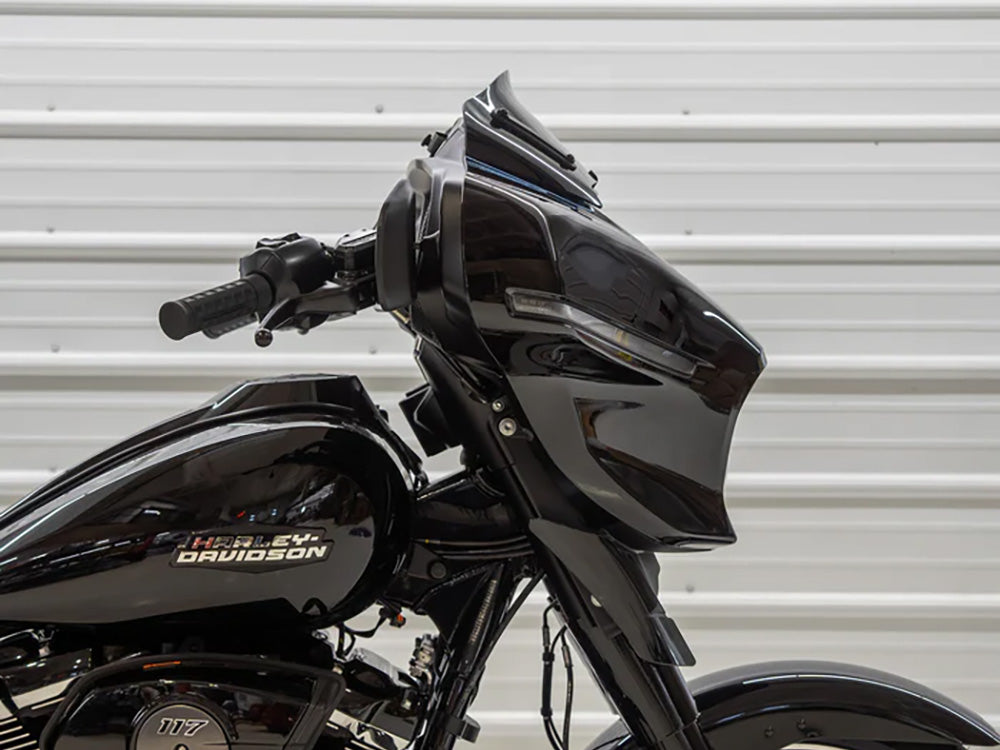6.5in. Flare Windshield - Dark Smoke. Fits CVO Street Glide 2023up & Street Glide 2024up
