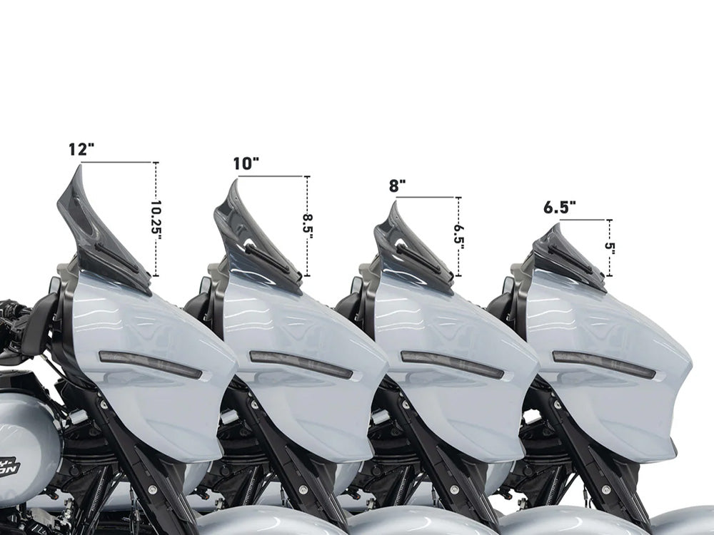 6.5in. Flare Windshield - Dark Smoke. Fits CVO Street Glide 2023up & Street Glide 2024up