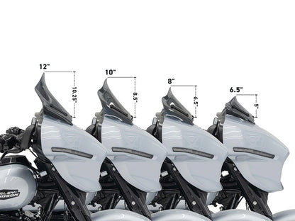 12in. Flare Windshield - Dark Smoke. Fits CVO Street Glide 2023up & Street Glide 2024up
