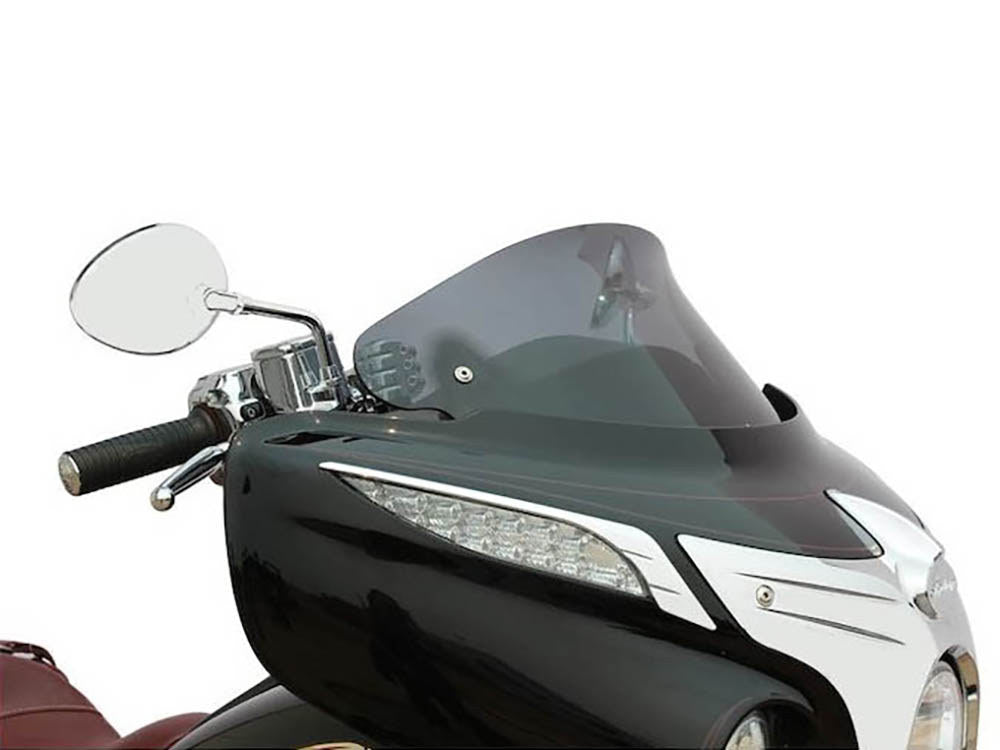 10in. Flare Windshield - Dark Smoke Tinted. Fits Indian Touring 2014up