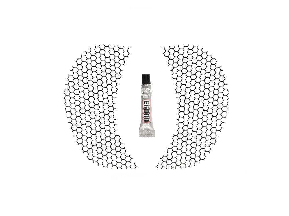 Honeycomb Fairing Vent Screen - Black. Fits Road Glide 2015-2023