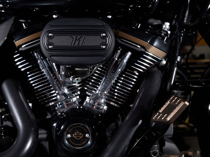 Oval Air Cleaner Kit - Black. Fits Touring 2017-2024 & Softail 2018-2024