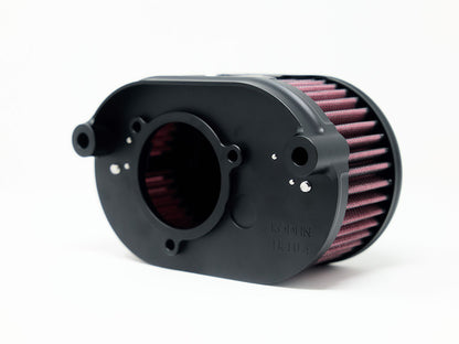 Oval Air Cleaner Kit - Black. Fits Touring 2017-2024 & Softail 2018-2024