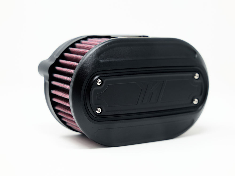 Oval Air Cleaner Kit - Black. Fits Touring 2017-2024 & Softail 2018-2024