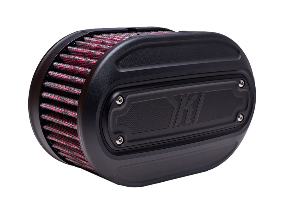 Oval Air Cleaner Kit - Black. Fits CVO Touring 2023up, Street Glide & Road Glide 2024up, Touring 2025up & Softail 2025up