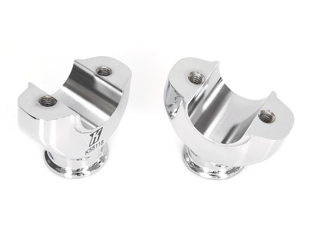 2in. Pullback Riser Bottoms - Chrome. Fits 2018up Breakout with 1-1/4in. Handlebar.