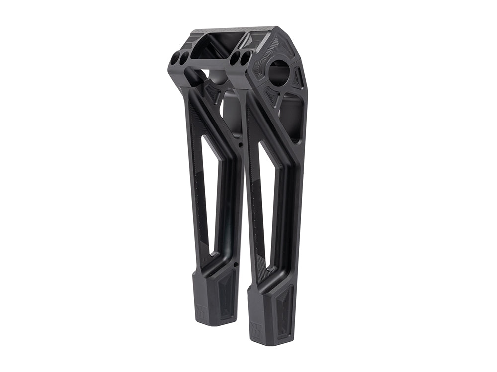 10in. Straight Fastback Risers - Black. Fits Softail Street Bob, Low Rider ST, Standard & Breakout 2018-2024