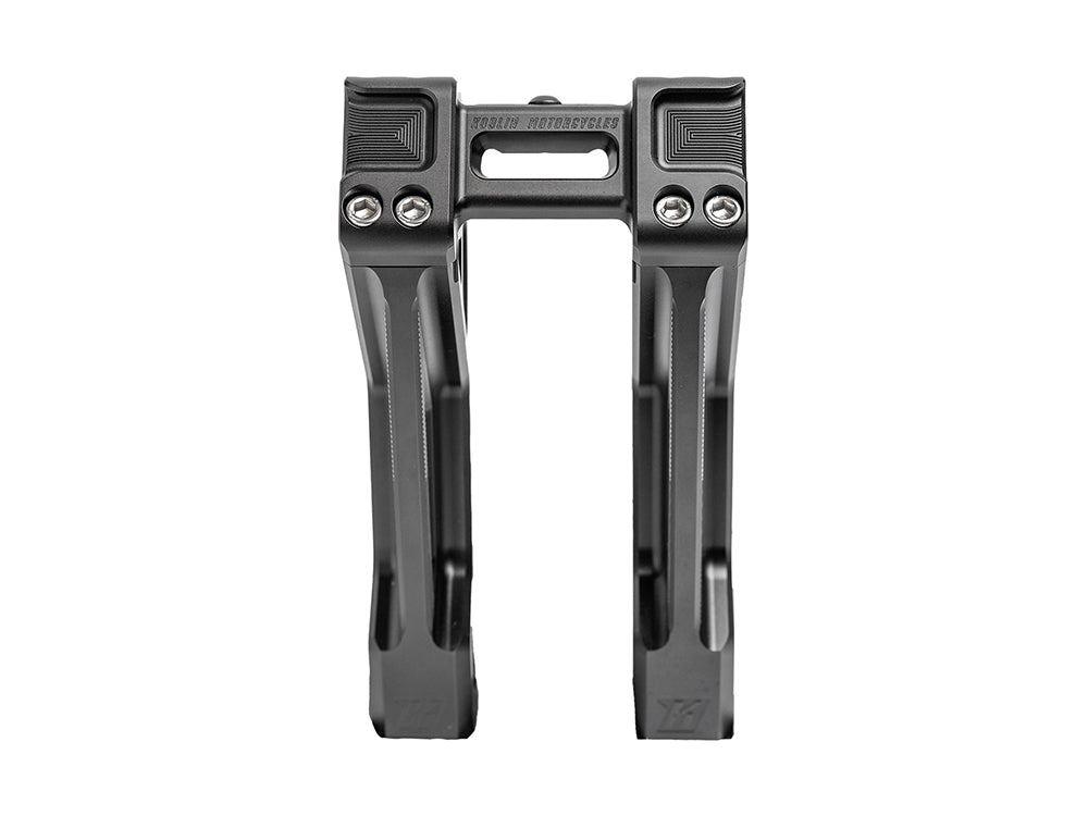 10in. Straight Fastback Risers - Black. Fits 1in. Handlebar