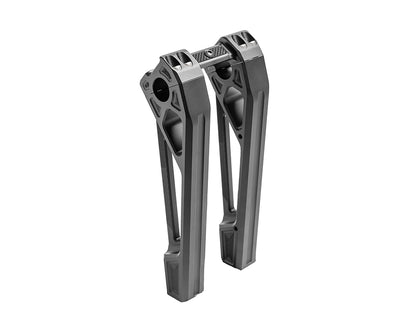 10in. Straight Fastback Risers - Black. Fits 1in. Handlebar