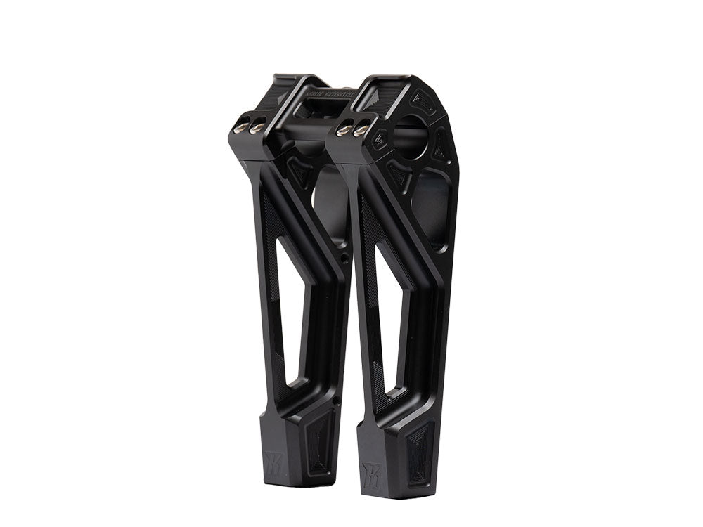 8in. Straight Fastback Risers - Black. Fits 1in. Handlebar