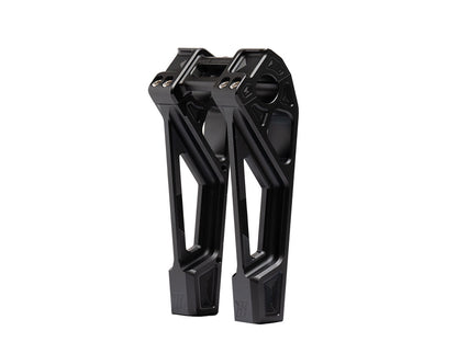 8in. Straight Fastback Risers - Black. Fits 1in. Handlebar