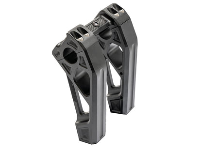 6in. Straight Fastback Risers - Black. Fits 1in. Handlebar