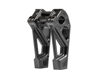 6in. Straight Fastback Risers - Black. Fits 1in. Handlebar